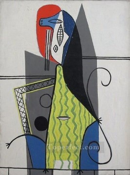 armchair - Woman in an Armchair 3 1927 Pablo Picasso